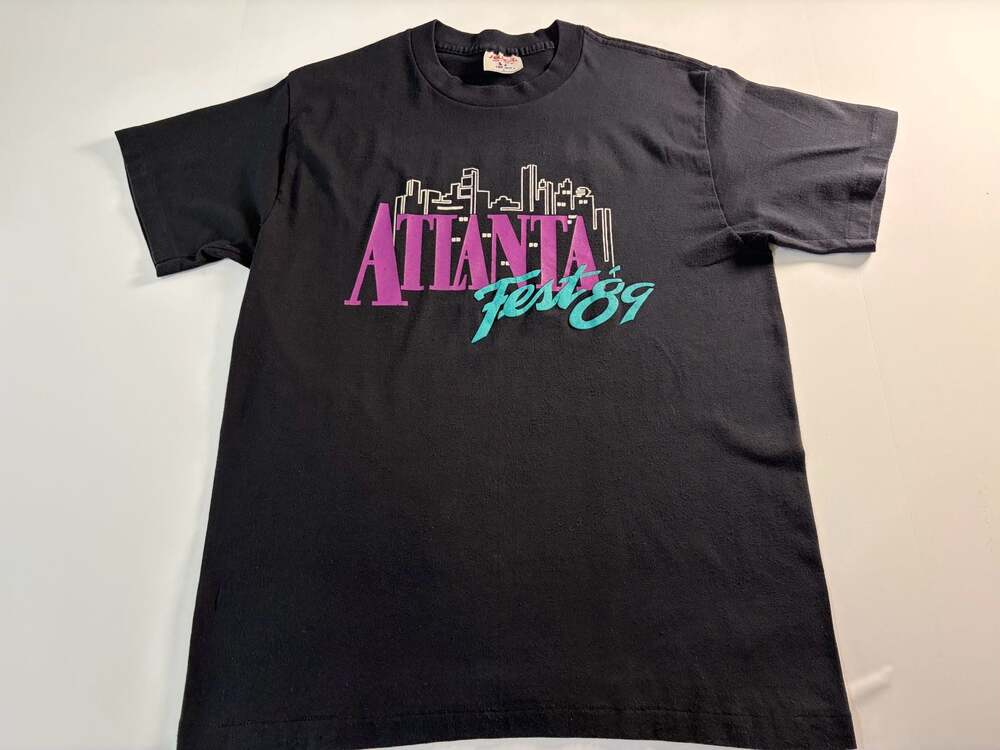 Vintage 1989 Atlanta Fest T-Shirt Tee Size L Made in USA Tee Jays